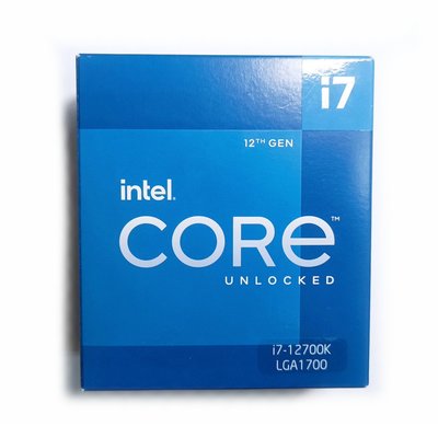 聯強貨第12代Intel I7 12700K 12核心5.0G 125W 無超頻聯強近2年保固有