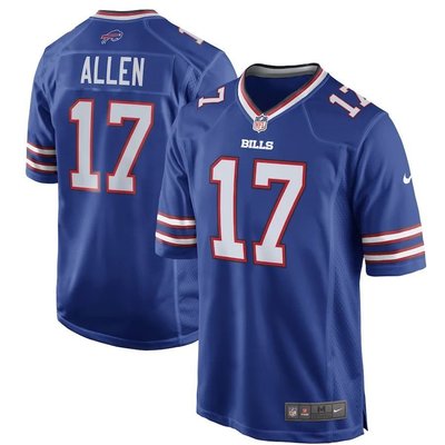 皇萊 NFL布法羅比爾Buffalo Bills 橄欖球服17號Josh Allen球衣運動服