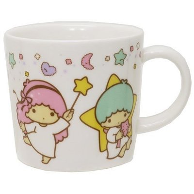 【唯愛日本】4964412301192 日本製馬克杯 雙子星kikilala 星星銀河白 果汁杯 茶杯 馬克杯 水杯 杯