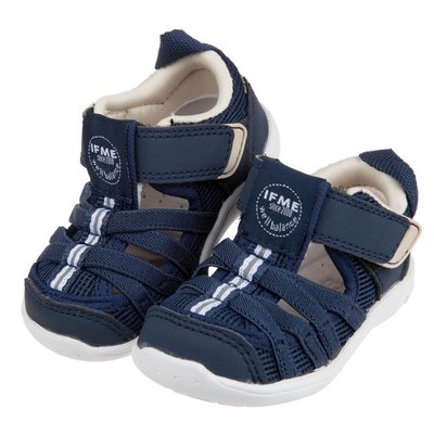 童鞋(12~15公分)日本IFME軍藍和風寶寶機能水涼鞋P1A601B