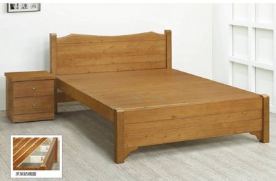 【DH】貨號BC79-3名稱《雅歌》6.2尺實木雙人床台(圖一)實木床底.備有3.5尺.5.2尺可選台灣製主要地區免運費