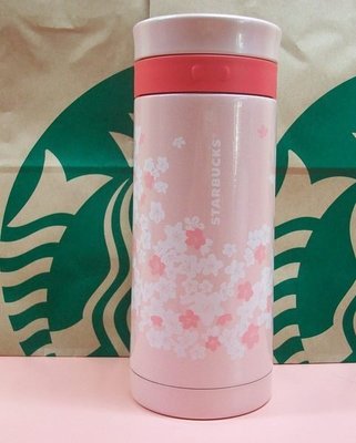全新現貨 2012日本星巴克 Starbucks 日本櫻花不鏽鋼咖啡隨身壺 粉紅296ml