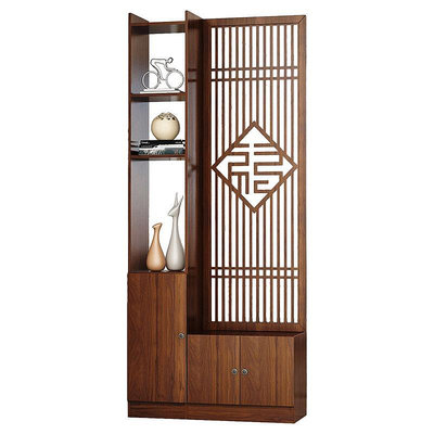 中式木質鏤空屏風鞋柜一體隔斷柜客廳玄關柜客廳門廳柜屏風裝飾柜熱心小賣家