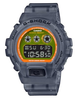 【天龜】CASIO G-SHOCK 半透明螢光流行腕錶 DW-6900LS-1