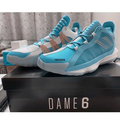 【正品】adidas Dame 6 GCA 男生 水藍色 三國 五虎將 限量款 舒適 緩震 運動 籃球 FW3658潮鞋