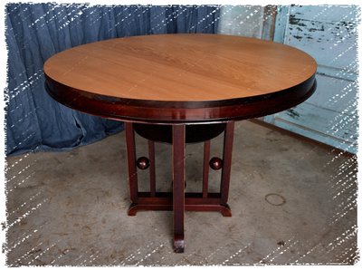 ^_^ 多 桑 台 灣 老 物 私 藏 ----- 四星拱月的台灣老檜木圓桌