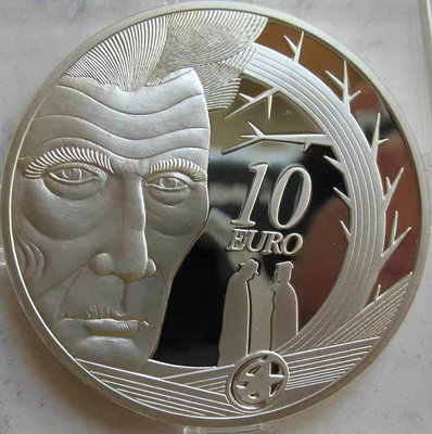 愛爾蘭2006年 戲劇家薩米爾貝克特誕生百年10歐元精制紀念