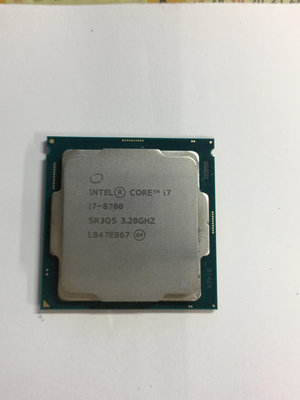 電腦雜貨店→I7-8700 CPU 正式版 1151腳位 二手良品 $3500