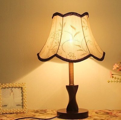 INPHIC-中式實木檯燈 簡約臥室書房床頭燈 連鎖賓館客房檯燈