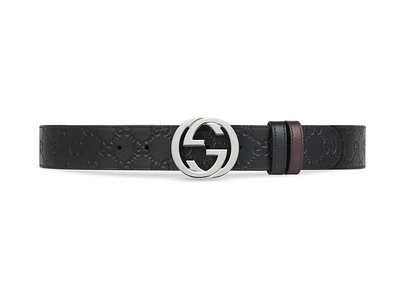 [全新真品代購-S/S22 新品!] GUCCI 雙面 GG壓印皮革 皮帶 / 腰帶 GG