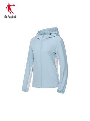 新款中國喬丹春季新品女生梭織風衣防風防曬輕薄透氣外套上衣