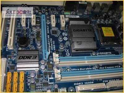 JULE 3C會社-技嘉 GA-EP43T-UD3L P43/ICH10/45奈米/DDR3/第三代超耐久/動態節能/雙BIOS/良品/775 主機板