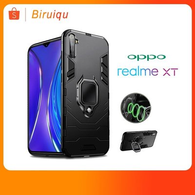 OPPO Realme XT RealmeXT 手機殼 磁吸指環支架 鋼鐵俠手機殼 黑豹二合一防摔套-337221106