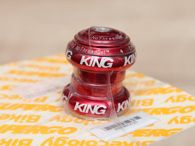 全新品 BIRDY 一 二代 改裝聖品 美國製 CHRIS KING 1-1/8” 外露式 無牙 培林 頭碗 紅色 小折