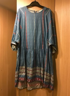 韓系精品店購入 波希米亞 民族風 小洋裝/長版上衣 kookai參考