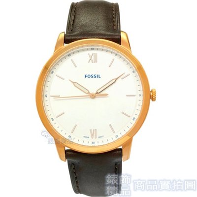 FOSSIL FS5463手錶 優雅紳士薄型款 44mm 咖啡色皮帶 男錶【錶飾精品】
