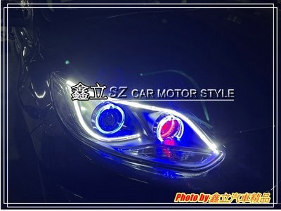 ※ 鑫立汽車精品 ※ FOCUS MK3 13-15年 環狀 LED 光條 雙光圈 含 紅眼 光圈 魚眼 大燈 頭燈