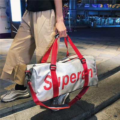 精品潮牌SUP男女干濕分離包運動健身包superme大容量旅行包斜挎手提包