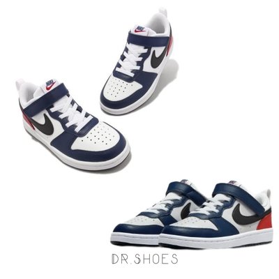 【Dr.Shoes 】Nike COURT BOROUGH LOW 2 魔鬼氈 中童 白藍紅 DO7447-101