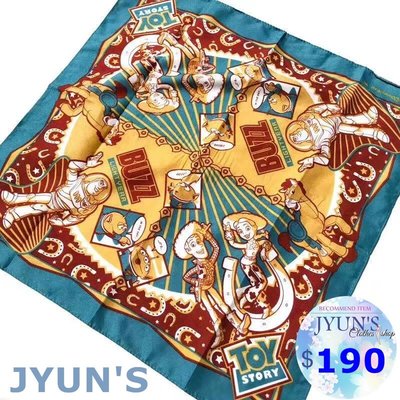 JYUN'S 新品 日單 玩具總動員/松鼠兄弟 奇奇蒂蒂/米奇米妮 絲巾 方巾 領巾 原裝 4款 預購