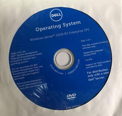 DELL戴爾 Windows Server 2008R2 專業版SP1 韓文 恢復作業系統