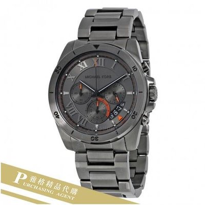 雅格時尚精品代購Michael Kors MK8465 男錶 MK 不鏽鋼三眼計時手錶 流行腕錶  美國正品
