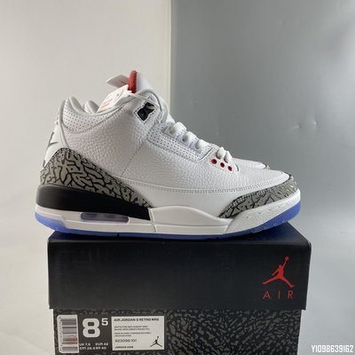 Air Jordan 3 Retro NRG Mocha AJ3 白水泥爆裂紋籃球鞋923096-101 40