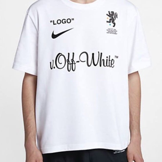 全新正品Nike X Off White logo 世足Tee 白AJ3374-100 台灣公司貨