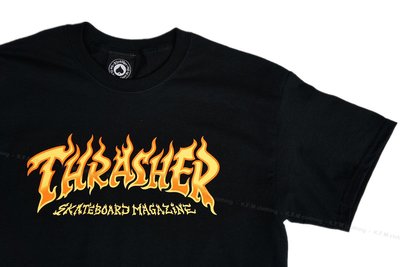 【 K.F.M 】THRASHER Fire Logo T-Shirt 40周年特別樣式 美國圓筒Tee 短T 短袖