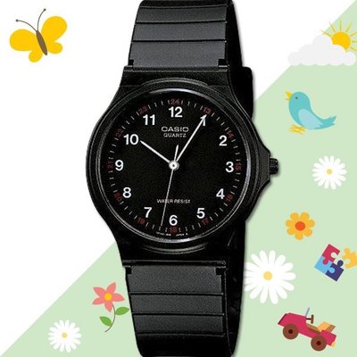 【促銷款】CASIO手錶專賣店 國隆 MQ-24-1B 黑面數字 數字指針學生錶(另MW-59 LQ-139)