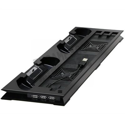 【二手商品】SONY PS4 PRO 專用 7017 7117 多功能散熱風扇直立架 雙手把座充 3孔USB 裸裝 台中