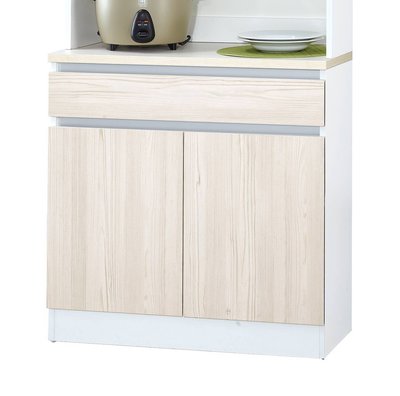 【生活家傢俱】HJS-715-5：艾美爾2.8尺餐櫃-鐵杉白【台中家具】收納櫃 櫥櫃 碗盤櫃 低甲醛E1系統板 台灣製造