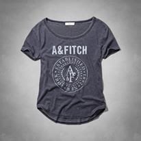 【A & F】SLOUCHY LOGO GRAPHIC TEE圓領短T--現貨XS