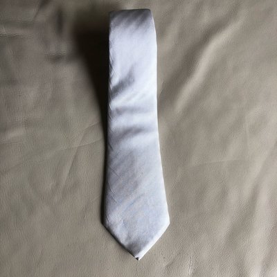 [品味人生2]保證正品 Louis Vuitton LV 象牙色 經典格紋 領帶