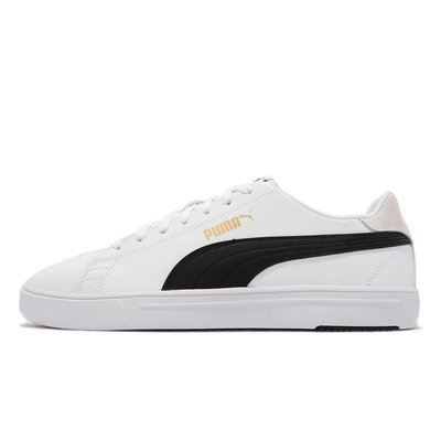 男女 PUMA Serve Pro Lite 皮革 板鞋 休閒鞋 黑白 374902-08