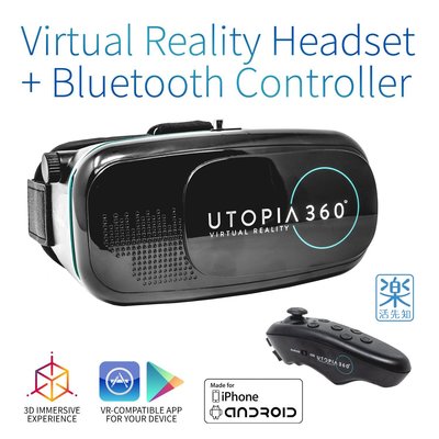 【樂活先知】《代購》美國 Utopia 360° VR眼鏡 遙控器 (相容 iPhone Android)