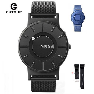 現貨熱銷-磁力滾珠男士個性創意手錶潮黑科技炫酷概念無邊框設計手錶爆款