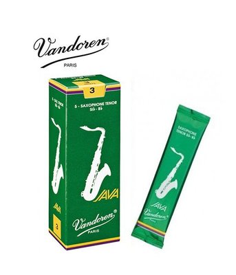 【現代樂器】法國Vandoren JAVA 綠盒 3號 次中音薩克斯風Tenor Saxophone 竹片