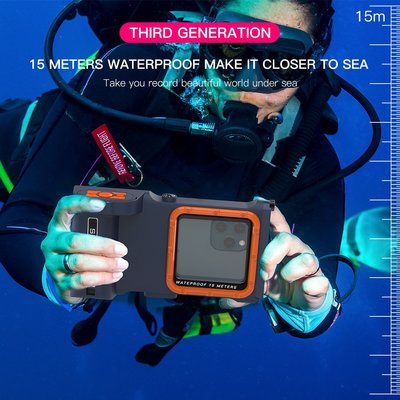 15米潛水殼 版適用蘋果防水手機殼三星s23ultra保護套游泳海底-雅閣精品