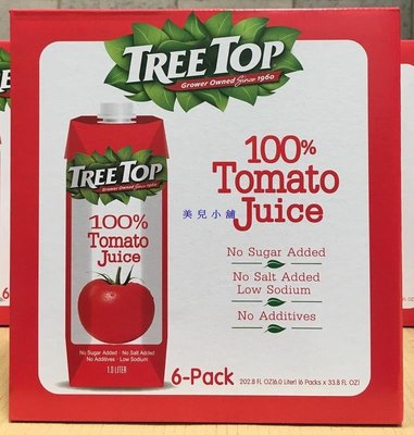 美兒小舖COSTCO好市多代購～Tree Top 樹頂 100% 純番茄汁/蕃茄汁(1000mlx6瓶)