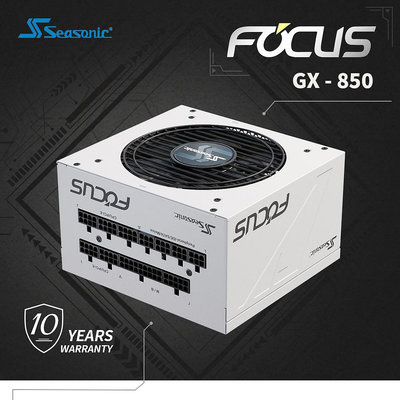 【澄名影音展場】海韻 Seasonic FOCUS GX 850 電源供應器 金牌/全模 (白) (編號:SE-PS-FOGXW850)