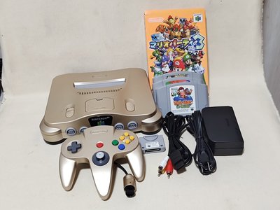 [TV遊戲主機] 任天堂64(N64) 金色 限定機 遊戲主機一套 BB0078