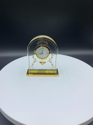 日本MIKIMOTO御木本貝母錶盤水晶小座鐘