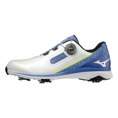 [小鷹小舖] Mizuno Golf 高爾夫球鞋 51GM2215 BOA旋扣式鞋帶系統 輕量&amp;防水 寬楦型體 藍/綠