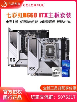 下殺-七彩虹CVN B660I GAMING FORZEN V20套裝白色主板H610迷你ITX臺式*