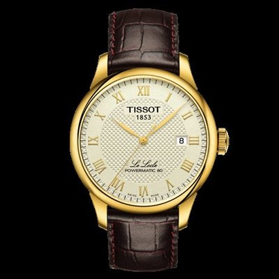 Tissot 天梭力洛克系列皮帶80機芯機械男腕錶 T0064073626300