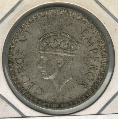 印度喬治六世-1942年１盧比銀幣
