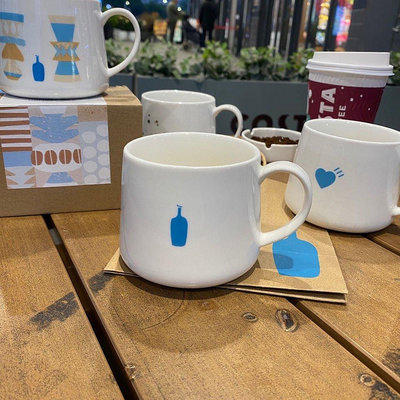 【新款小藍保溫杯】BLUEBOTTL 隨行便攜馬克杯咖啡杯藍瓶情侶杯ins風