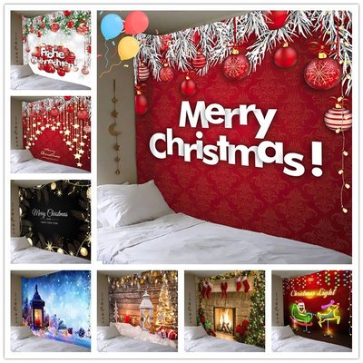 聖誕節日背景布掛布聖誕樹掛布裝飾臥室背景布牆壁裝飾掛毯派對用品-好鄰居百貨