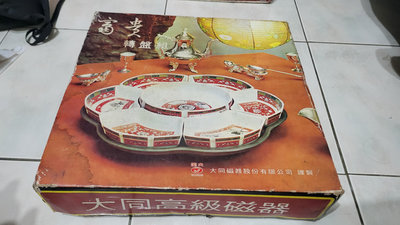 早期台灣製 大同瓷器富貴轉輪盤